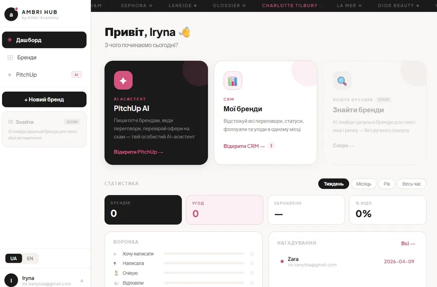 Ambri Hub · платформа